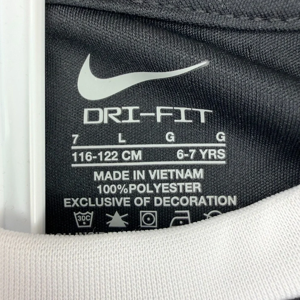 Nike Dri-FIT Boys Size 7 Black White T-Shirt Shorts 2 Piece Athletic Set NWT
